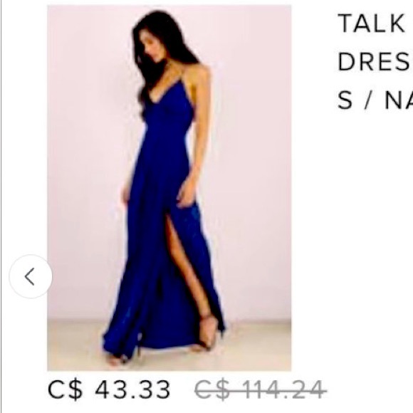 Navy Blue Maxi Dress - Picture 2 of 2